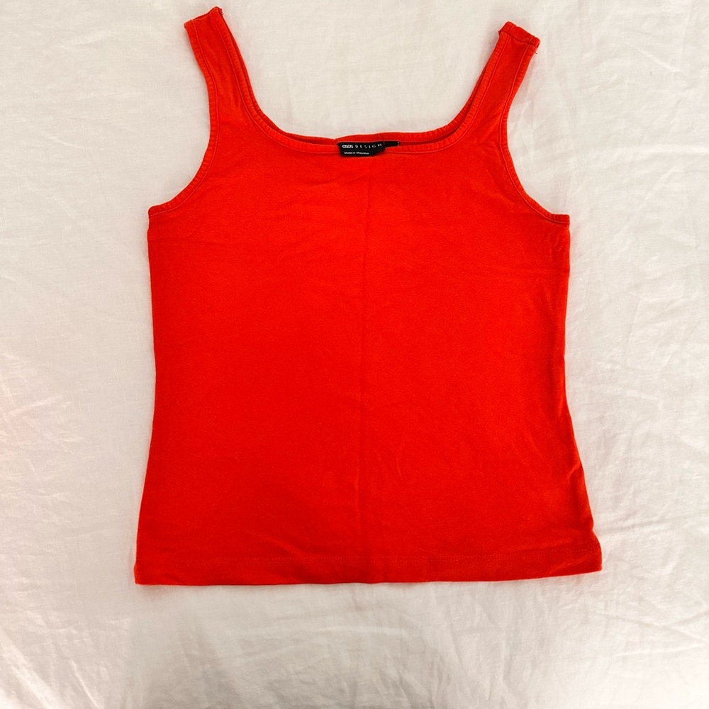 ASOS Vibrant Red Cotton Tank Top